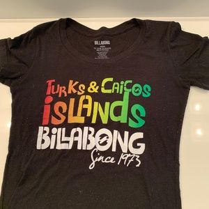 Turks and Caicos black billabong T-shirt size M